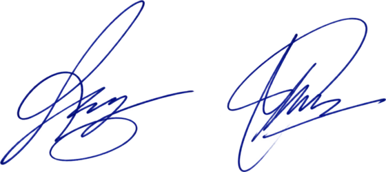 Las firmas de los dos socios fundadores